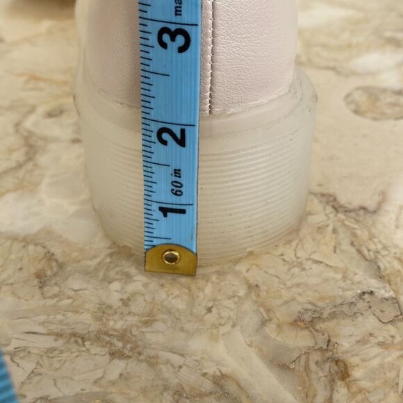 Shein Platform Boots Minimalist Blush Pink Faux Leather - Picture 8 of 15